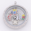 New Arrival Bowling encantos flutuantes para Magnetic Memory Glass Floating Lockets